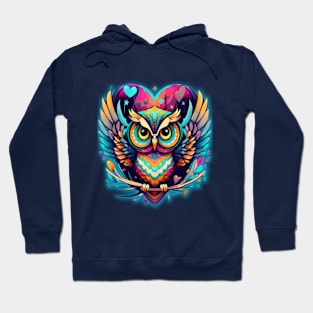 Cool Owl Graphic Tees - Cute Graphic Design Illustration Hoodie